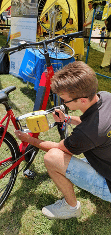 FAN PARKS OF THE TOUR DE FRANCE 2019 Thomas marks a bike